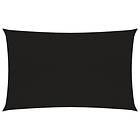 vidaXL Solsegel 160g/m² rektangulär svart 6x8 m HDPE 311745