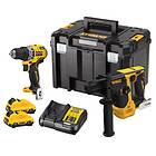 Dewalt Kombikit DCK2103L2T 2x3,0 Ah DCH072 & DCD701 Inkl Tstak DCK2103L2T-QW