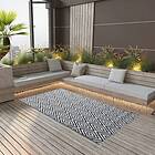 vidaXL Utomhusmatta vit och svart 80x150 cm PP 310428