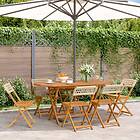 vidaXL Hopfällbara trädgårdsstolar 6 st beige konstrotting/massivt trä 3214599