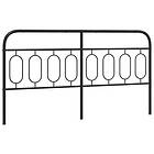 vidaXL Huvudgavel metall svart 183 cm 377153