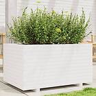 vidaXL Odlingslåda vit 90x60x49,5 cm massiv furu 847384