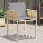 vidaXL Trädgårdsstolar med dynor 4 st blandad beige konstrotting 4007481