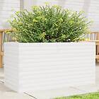 vidaXL Odlingslåda vit 90x40x46 cm massiv furu 3282445