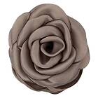 Dark Satin Rose Hair Claw Taupe