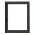 NorDan Sidohängt Fönster Tanum 1-Luft BlackLine Aluminium 1-luftsfönster svart RAL 9005 trä/alu FS11X14ALU-BL