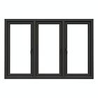 NorDan Sidohängt Fönster Tanum 3-Luft BlackLine Aluminium 3-luftsfönster svart RAL 9005 trä/alu FS+FS+FS18X17ALU-BL