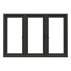 NorDan Sidohängt Fönster Tanum 3-Luft BlackLine Aluminium 3-luftsfönster svart RAL 9005 trä/alu FS+FS+FS18X6ALU-BL