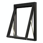 NorDan Vridfönster Tanum BlackLine 3-Glas Aluminium svart RAL 9005 trä/alu VF21X14ALU-BL