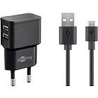 Goobay 44984 Pro Dual Micro USB charger set 2.4A 12W