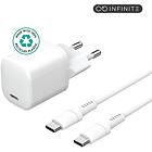 eSTUFF Infinite USB-C Wall Charger PD 20W + Cable