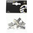 Debel klämmor för ring, satin, 10 delar