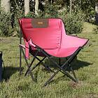 vidaXL Campingstolar med ficka fällbar 2 st rosa 366554