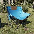 vidaXL Campingstolar med ficka fällbar 2 st ljusblå 366553