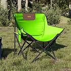 vidaXL Campingstolar med ficka fällbar 2 st grön 366552