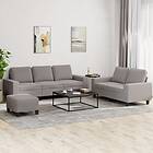 vidaXL Soffgrupp 3 delar taupe tyg 3201913