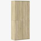 vidaXL Högskåp sonoma-ek 80x35x180 cm konstruerat trä 3276653