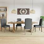 vidaXL Matstolar 4 st linnedesign tyg 3309173