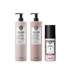 Maria Nila Pure Volume Duo Shampoo & Conditioner 2x1000ml Cream Heat Spray 150ml