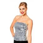 Tubtopp Kjol Paljett Silver Medium