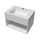 Lavabo Tvättställ Bari med Hylla 500x350 mm Solid Surface 35x50 håndvask hylde, hvid 23007