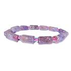 Kristallpunkten Armband Turmalin rosa (polygon) 10-14mm