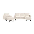 Trademax Peppe Soffgrupp 3-sits m. Divan Fåtölj+Fotpall Beige