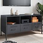 vidaXL Tv-bänk antracit 100,5x39x50,5 cm kallvalsat stål 843038