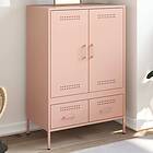vidaXL Högskåp rosa 68x39x101,5 cm kallvalsat stål 843109