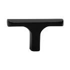 Beslag Design Knopp T Ethel Mattsvart