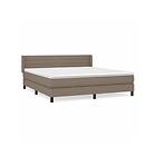 vidaXL Ramsäng med madrass taupe 180x200 cm tyg