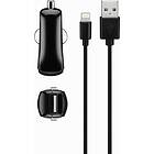 Goji USB-A billaddare med Lightning-kabel 1m