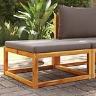 vidaXL Fotpall för trädgården 65x65x29 cm massivt akaciaträ 3278940