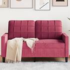 vidaXL 2-sitssoffa vinröd 120 cm sammet 4007618