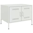 vidaXL Soffbord vit 68x50x50,5 cm kallvalsat stål 843035