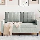 vidaXL 2-sitssoffa ljusgrå 120 cm sammet 4007614
