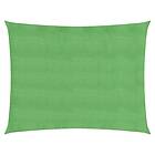 vidaXL Solsegel 160g/m² ljusgrön 5x6 m HDPE 311301