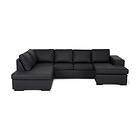 Scandinavian Choice U-soffa Memphis Bonded Leather U-Soffa Vänster Läder Svart 510814