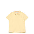 Mango Textured Cotton Polo Shirt Yellow