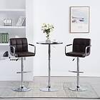 vidaXL Barstolar 2 st brun konstläder 323626