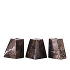 Dusty Deco DD Pyramid candle holders Set Of Three