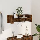 vidaXL Vägghylla rökfärgad ek 100x35x30,5 cm konstruerat trä 848462