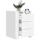 vidaXL Sängbord vit 45x50x65 cm konstruerat trä 848304