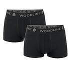 Woodline Boxerkalsong Svart 2-pack