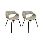 Bobochic Lot de 2 chaises ISABELLE tissu texturé