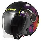 LS2 Of620 Classy Palm Open Face Helmet Svart L