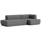 Hay Quilton 3,5-Sitssoffa Konfiguration 21 Höger, Flamiber C8 Charcoal