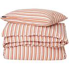 Lexington Striped Cotton Poplin Bäddset 150x210 50x60 cm, Terra