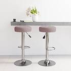 vidaXL Barstolar 2 st taupe tyg 332980