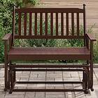 vidaXL Gungbänk brun 118x70x104,5 cm massivt poppelträ 4008867